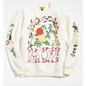 Market UO Exclusive Life Cycle Crew Neck Sweatshirt, Cream, S and L, NWT